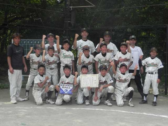 高学年・青少年桐ヶ丘地区委員会少年野球大会優勝